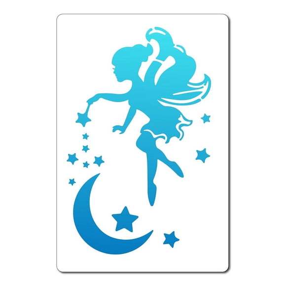 1pc PET Plastic Drawing Painting Stencils Templates Rectangle Fairy Pattern 30x20cmDIY