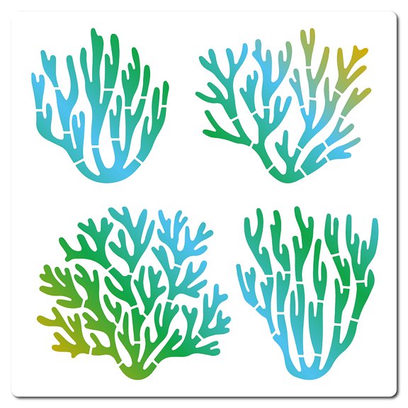 1pc PET Plastic Hollow Out Drawing Painting Stencils Templates Square Grass Pattern 18x18cmDIY