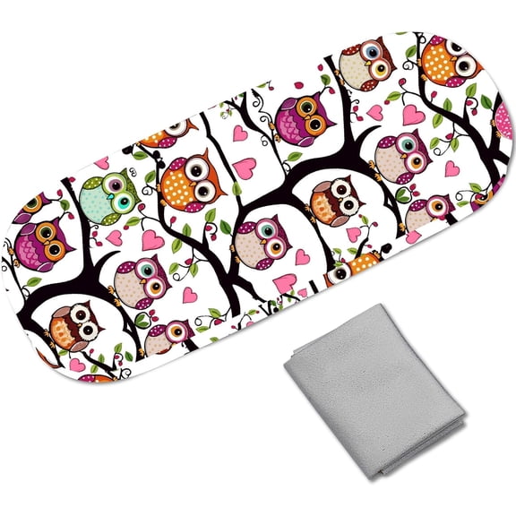 1pc PU Leather Hard Shell Glasses Case with Iron & Flocking for Eyeglass Sun Glasses Protector Owl 162x62x39mm