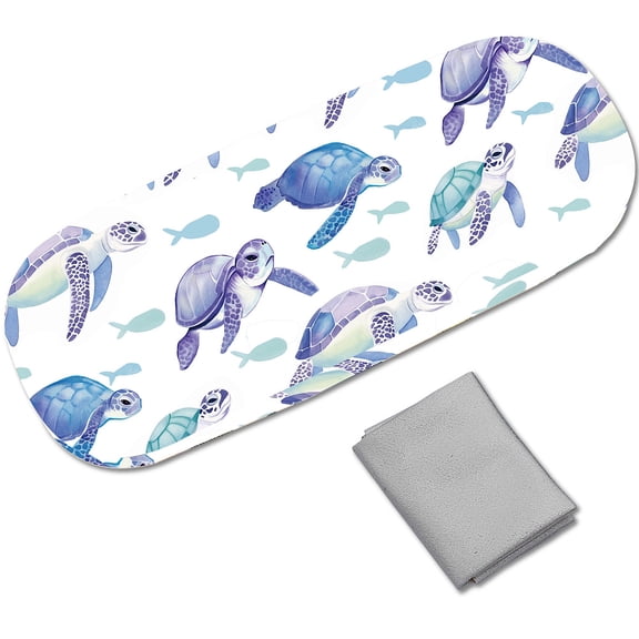 1pc PU Leather Hard Shell Glasses Case with Iron Flocking for Eyeglass Sun Glasses Protector Turtle 162x62x39mm DIY