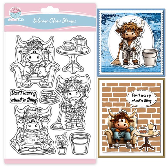 1pc PVC Clear Stamps for DIY Scrapbooking Photo Album Decorative Cards Making Stamp Sheets Cattle 160x110mm