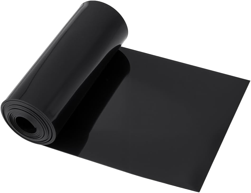 1pc PVC Curtain Tape Ribbon for Curtain Decoration Black 2050x183x1.5mm