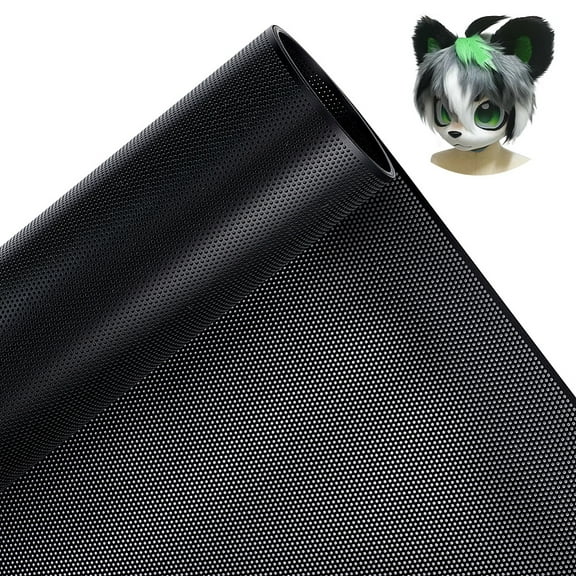 1pc PVC Mesh Dustproof and Breathable Heat Filter Protective Decoration Black 1000x300x0.3mm Hole: 0.8mm 1pc
