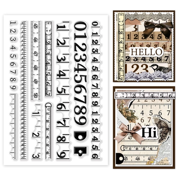 1pc PVC Plastic Clear Stamps for DIY Scrapbooking Photo Album Decorative Cards Making Number 160x110mm
