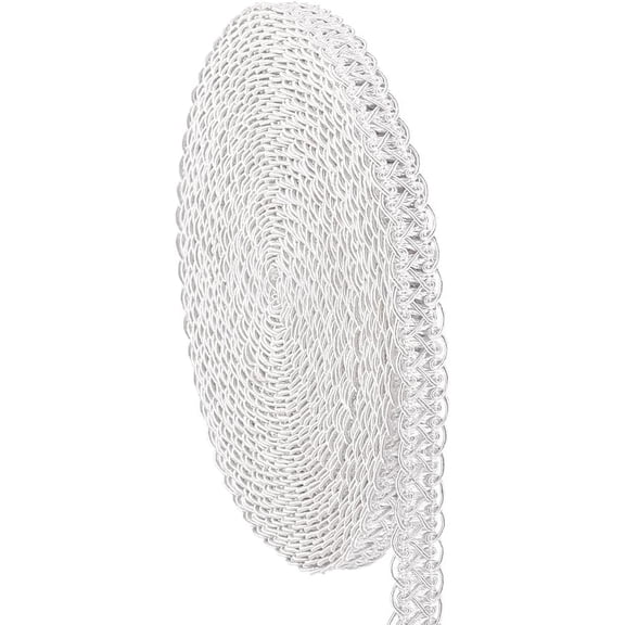 1pc PVC Ribbon for Garment Accessories Floral White 5/8 inch(16mm) 13.12 Yards(12m)/pc
