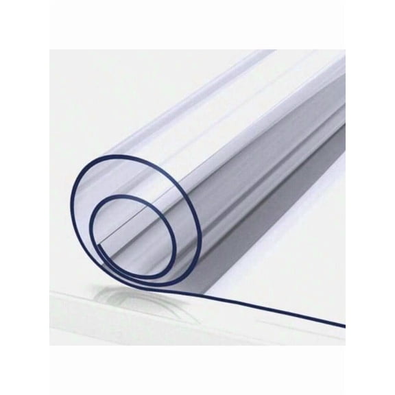 1pc PVC Transparent Waterproof And Oil-Proof Tablecloth, Suitable For Kitchen Glass Tables, 1.0mm Thickness