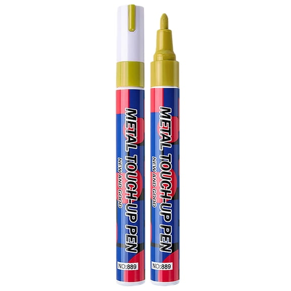 1pc Paint Marker,Oil Based Paint Pens,Permanent Paint Marker for Metal,Wood,Glass,Rock,Fabric,Waterproof Quick Dry,Marker Pen For Restoring Inscriptions Festival Decorating and DIY Crafts,3ml(Gold)