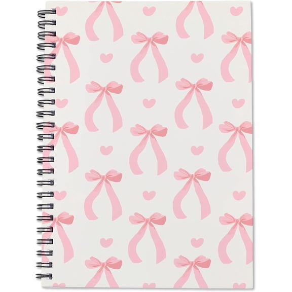 1pc Paper Spiral Notebook Rectangle Bowknot 210x152mm 80 sheets/pc DIY