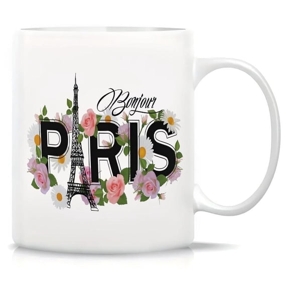 1pc Paris Mug Tower Pink Ceramic Coffee Mug Drinking Cup 11oz Office Home Party Decor Birthday Valentines Day Women Men