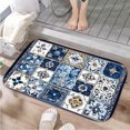 thumbnail image 1 of 1pc Patterned Tile Design Absorbent Non-Slip Bathroom Thickened Flannel Rug Decor,Soft,Quick Drying,Suitable For Indoor/outdoor Use,Bathrooms,Bedrooms,Kitchens,Terrace,Laundry Rooms,16"x24", 1 of 9