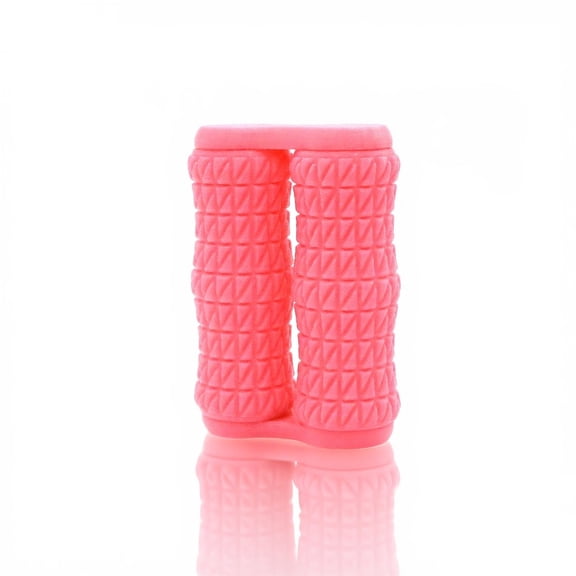 1pc Peach Red Size: 5.6*2.8*8.1cm 3d Printed Portable Double Roller Hand Massager Decompression