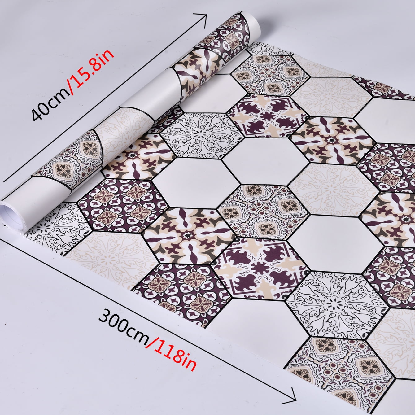 1pc Peel And Stick Wallpaper Tile, Moroccan Tile Cover Up Stickers PVC