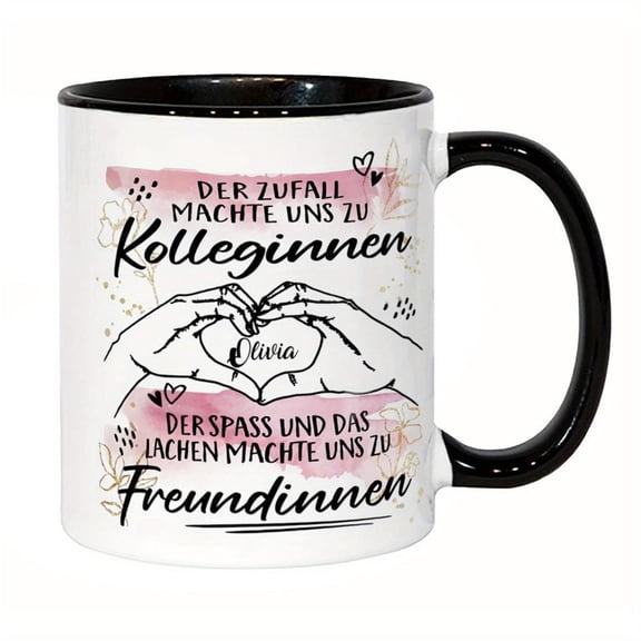 1pc Personalized Friendship Coffee Mug Customizable with Names Messages Microwave Ceramic Cup Teacher colleague Best Friend Birthday Labor Day Thanksg