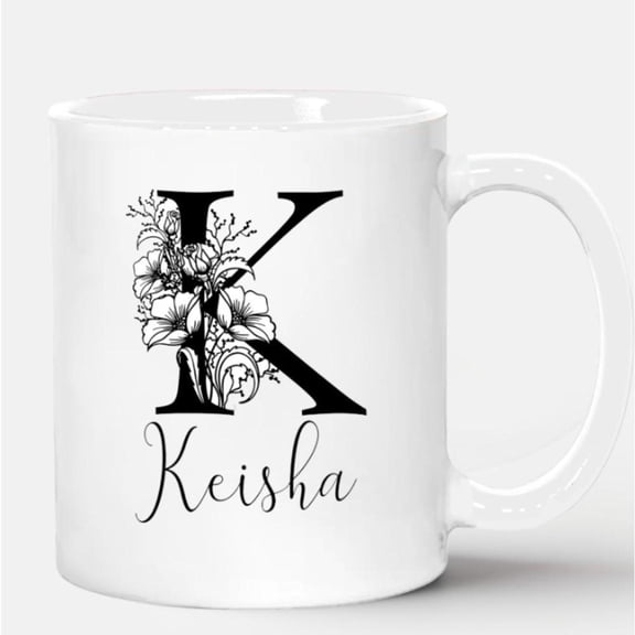 1pc Personalized Name Mug Customizable Letter Pattern Coffee Cup Men Women Grandparents Parents Sons Daughters Brothers and Friends Mug Coffee Travel