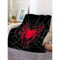 thumbnail image 1 of 1pc Personalized Red Spider Design Blanket Soft Comfortable Warm Lightweight All Seasons Bed Sofa Throw Blanket, 1 of 9