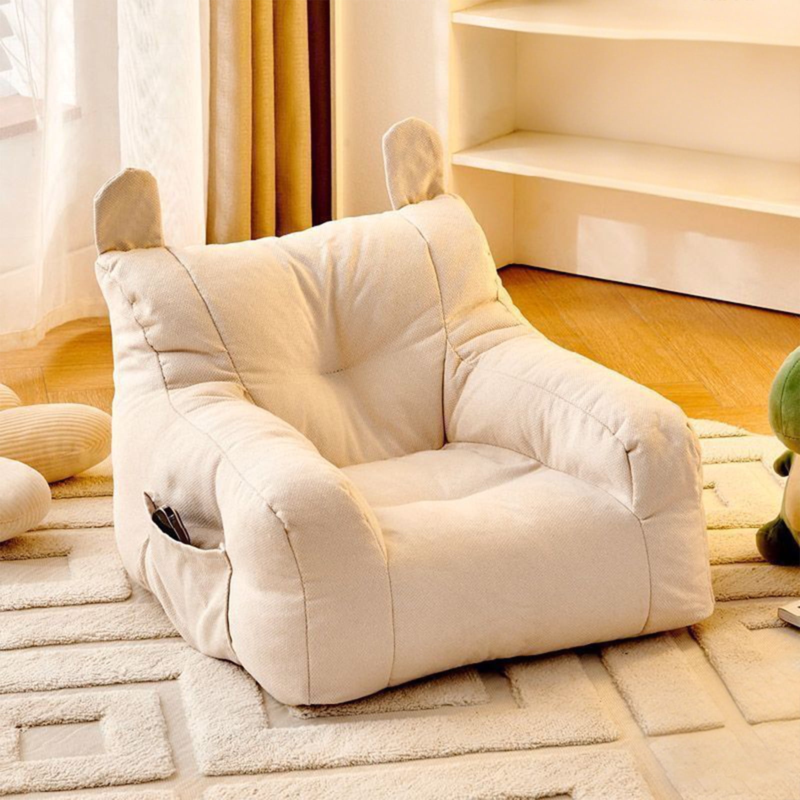 1pc Pet Furniture, Cute Ear Pet Sofa Bed & Pet Bed Mat, Pet Bed for Small & Medium Dogs and Cats, Soft Washable Pet Supplies for Cats Beds & Furniture (White)