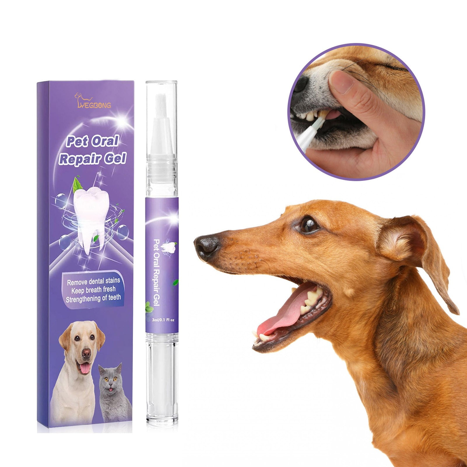 1pc Pet Oral Care Gel Cleaning Gel For Dogs & Cats Pet Oral Clean Gel Gel Bad For Small Dogs