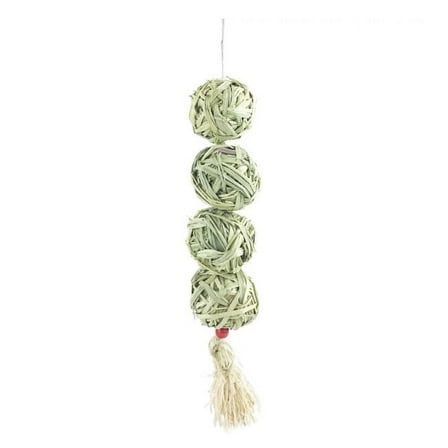 1pc-Pet Rabbit Grass Woven Ball Hanging String Rabbit Grinding Toy