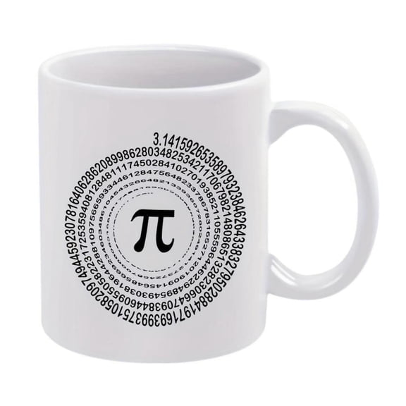 1pc Pi Symbol Coffee Mug 11oz Ceramic Cup with Mathematical Pi Formula Design Math Themed Teachers Students Engineers Coffee Baristas Birthday Christmas Halloween Present