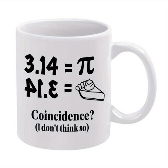 1pc Pi either pie or joke Coffee Mug 11oz Ceramic Cup Christmas New Year Cup Summer Winter Drinks Christmas New Year