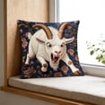 thumbnail image 1 of 1pc Pillow Covers - Screaming Goat Soft Protector, 45*45 cm Square, Hilarious Animal Graphic, Couch Decoration, Living Room Sofa Cushion Covers, Spring Pillow Covers (L), 1 of 5