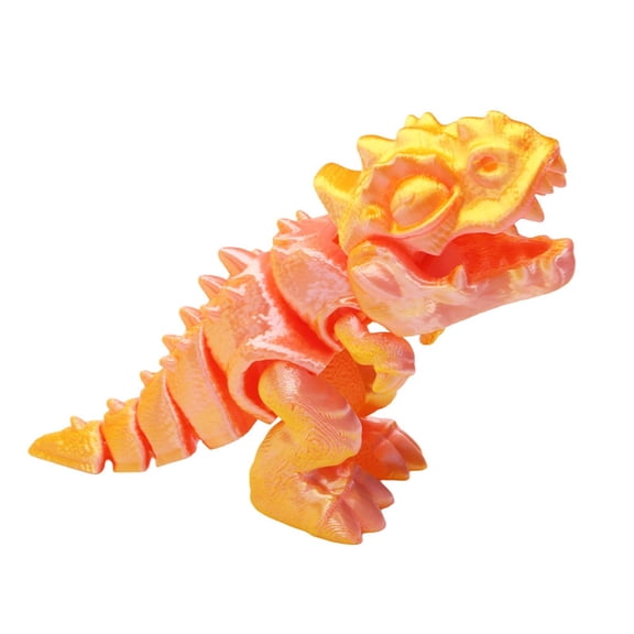 1pc Pink Golden Size: 10*5*8cm 3D Printed Dinosaur Figurine, Articulated Tyrannosaurus Rex Model, Joint Gift