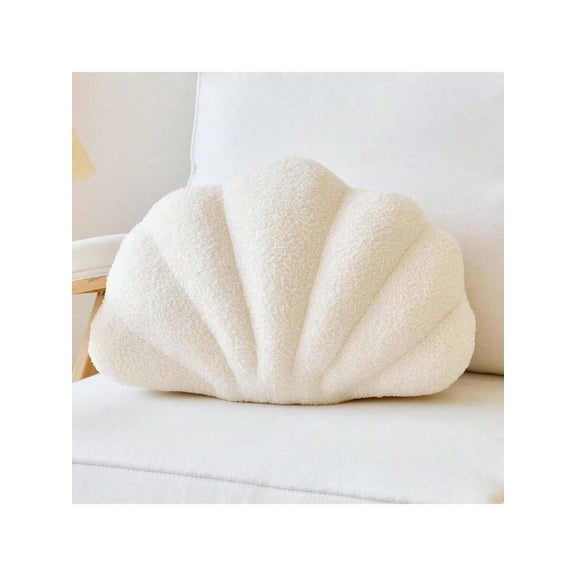 1pc Pink Shell Shaped Throw Pillow, 13 Inch Soft Home Decor Cushion, Plush Pillow Suitable For Bed, Sofa, Living Room, Bedroom Decoration