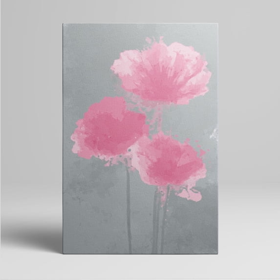 1pc Pink Watercolor Flower Canvas Wall Art, framed Decor room hanging Wall Picture Decor for Home Gifts, living room, bathroom, bedroom, kitchen wall art decor canvas wall art