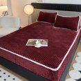 1pc Plain Bed Cover Warm Fitted Sheet for Winter fundas de colchón
