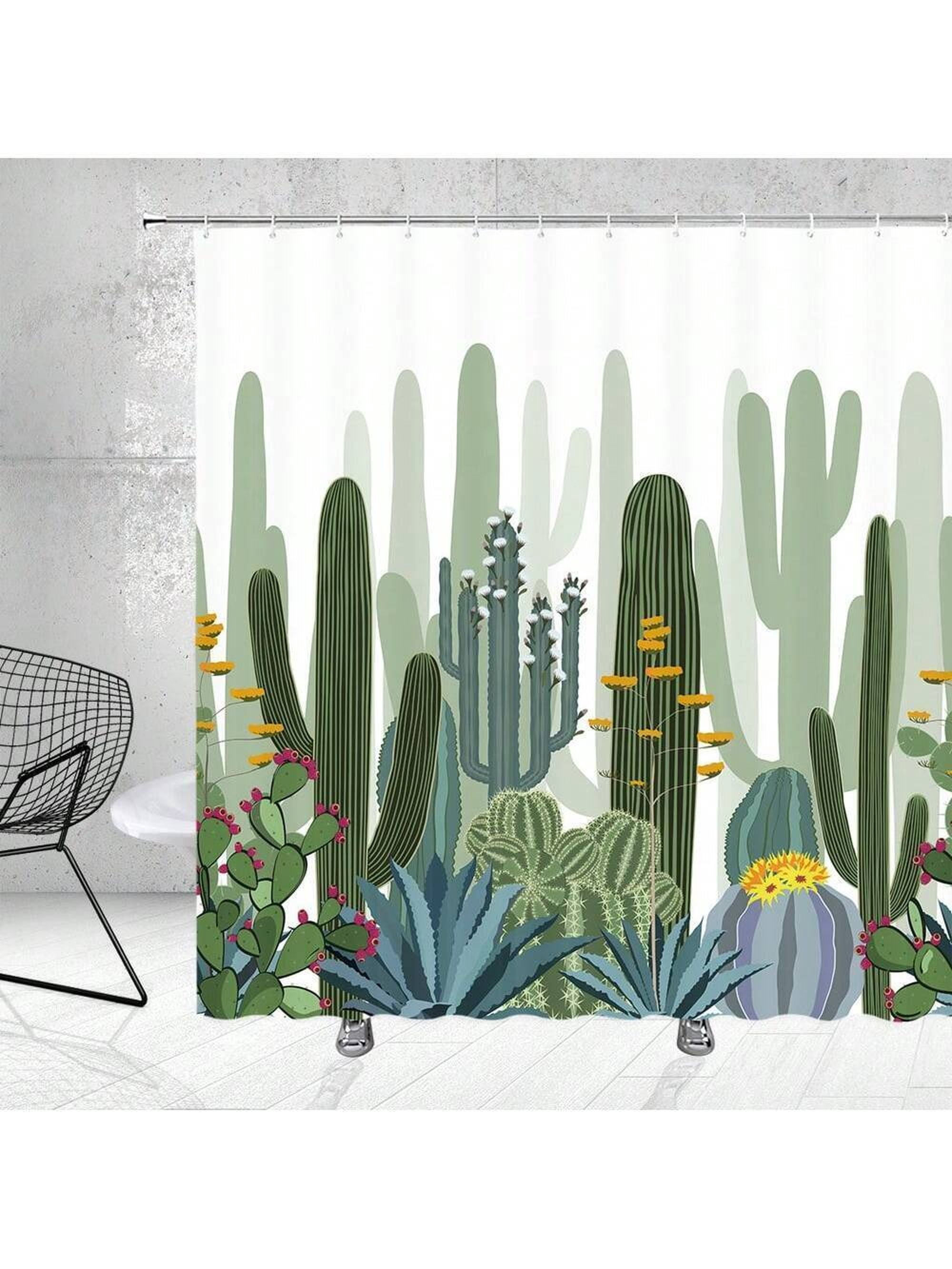 Eggplant Cute Print Pattern Bathroom Shower Curtain