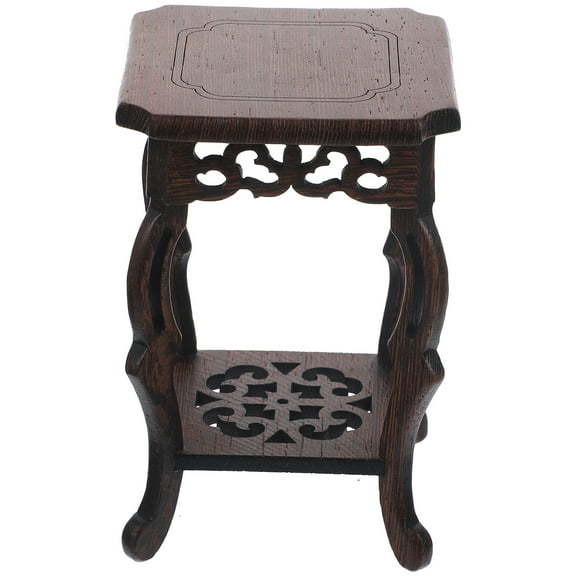 1pc Plant Stand Indoor Wooden Plant Stool Round Stand Risers for Decor Plant Pedestal Stand Farmhouse Rustic Decorative Display Flower Holder Pedestal Board