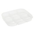 thumbnail image 1 of 1pc Plastic Food Storage Containers with 6 Compartment,Serving Tray Snack Box Containers with Lid,Charcuterie Boxes Portable Snack Platter for Fruit Veggie Party Travel,9.44''x7.48''x1.57''(White2), 1 of 6