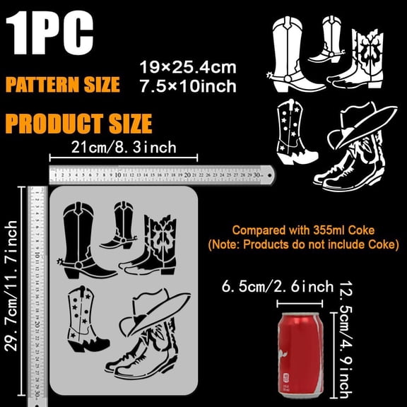 1pc Plastic Hollow Out Drawing Painting Stencils Templates for Painting on Scrapbook Fabric Tiles Floor Furniture Wood Shoes 29.7x21cm