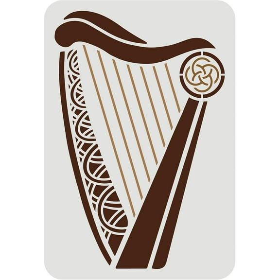 1pc Plastic Reusable Drawing Painting Stencils Templates for Painting on Fabric Tiles Floor Furniture Wood Musical Instruments Pattern 297x210mm