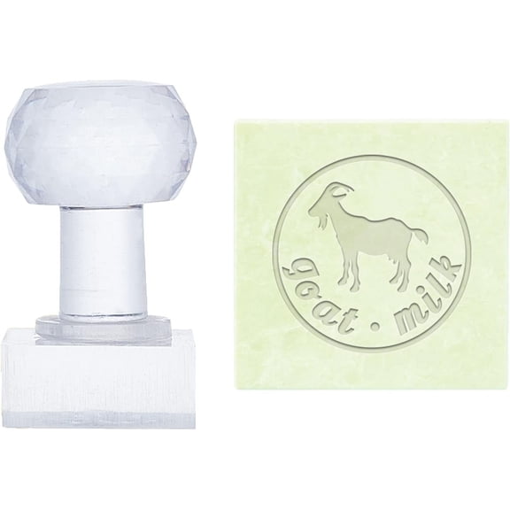 1pc Plastic Stamps DIY Soap Molds Supplies Square Goat Pattern 38x38mm