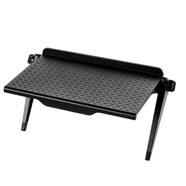 1pc Plastic TV Screen Storage Rack TV Shelf Computer Screen Shelf Black