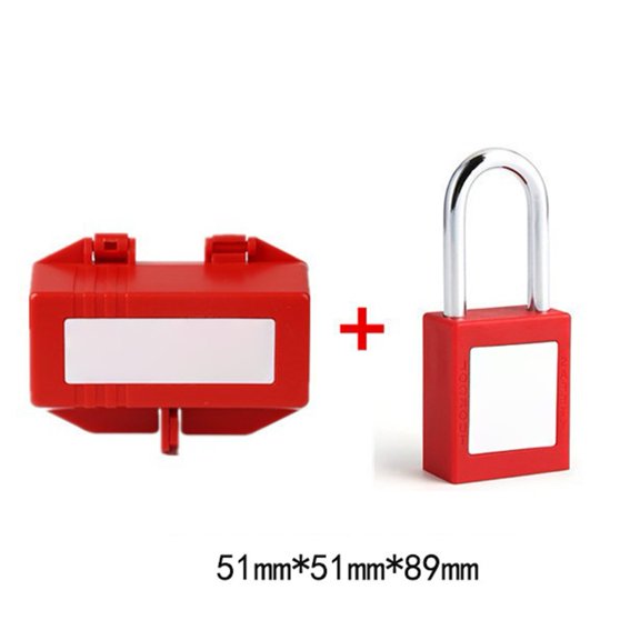 1pc Plastic Tag Device Safety Tool Electrical Lock Box With Safety Padlock