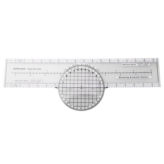 1pc Plotter Aviation Slide Ruler Aerial Plotter Azimuth Rotation Slide Ruler Navigation Engineering Ruler Flight Computer