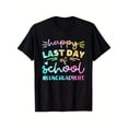 thumbnail image 1 of 1pc Plus Size Unisex Retro Lunch Lady & Last Day of School T-Shirt - Heavyweight 220G Pure Cotton Short Sleeve Tee with School Cafeteria Graphic, Funny Teacher Apparel for Men & Women, 1 of 9