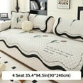 1pc Plush Sofa Slipcover Warm Thickened Sofa Cover Couch Cover Four