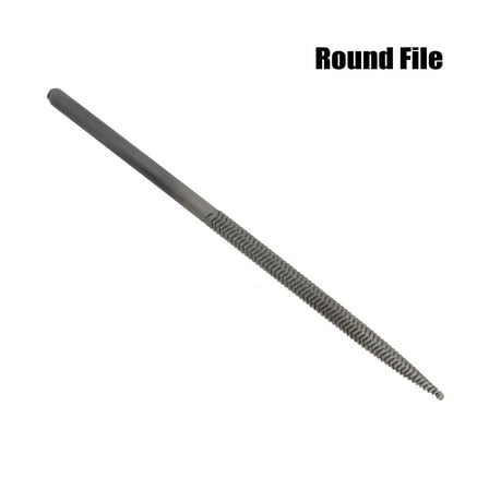 1pc Pneumatic File Blades Half Round/Triangle/Flat/Round File For Stone Glass Metal DIY Woods Rasp File Polishing Carving Tool, Round File