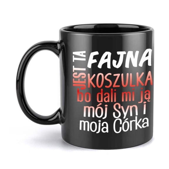 1pc Polish text Coffee Mug 11oz Ceramic Cup Christmas New Year Cup Summer Winter Drinks Christmas New Year Hot Beverage Cup Daily Drinkware Text Printed Cup Printed Text Mug Minima