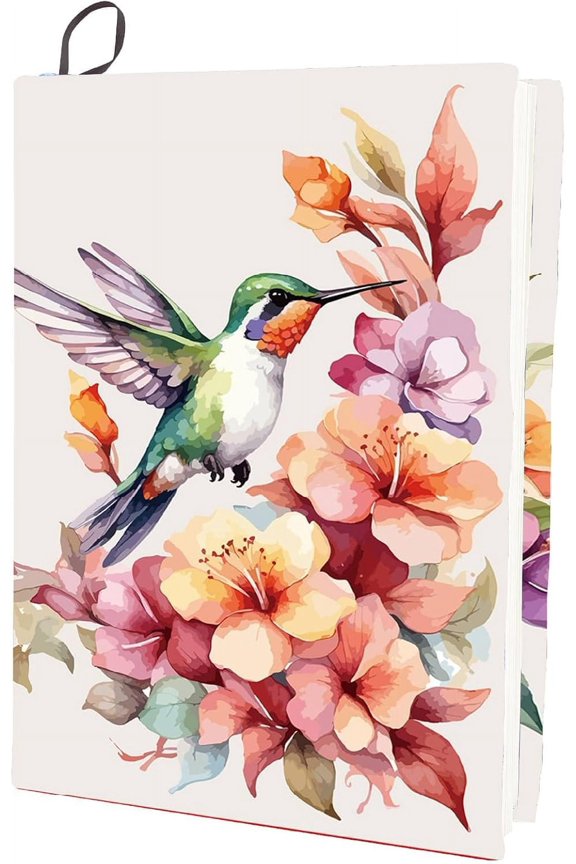 1pc Polyester Book Covers Elastic Notebook Wraps Rectangle Hummingbird 400x250mm Colorful