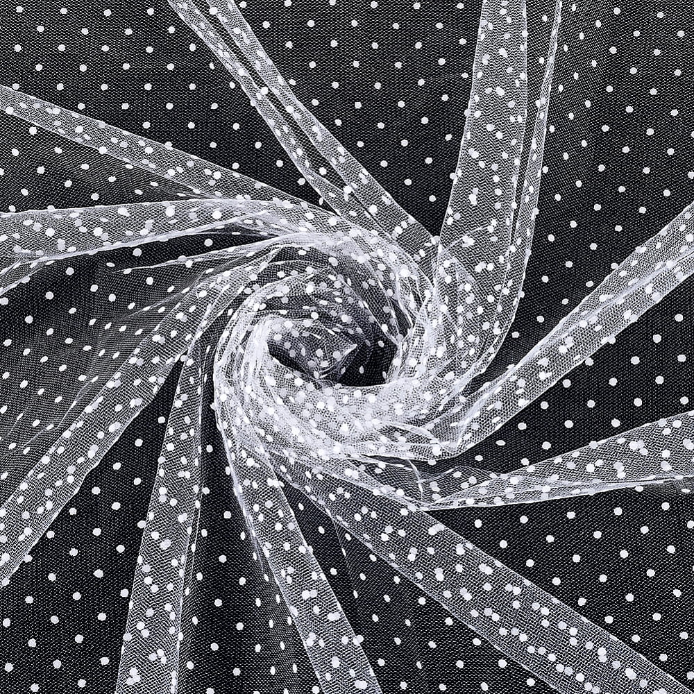 1pc Polyester Mesh Fabric for Garment Accessories Polka Dot Pattern ...