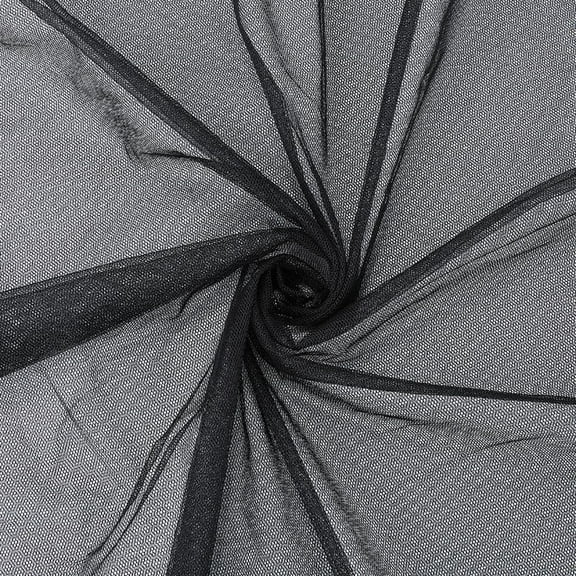 1pc Polyester Mesh Fabric for Mosquito Net & Clothing Accessories Black 5000mm