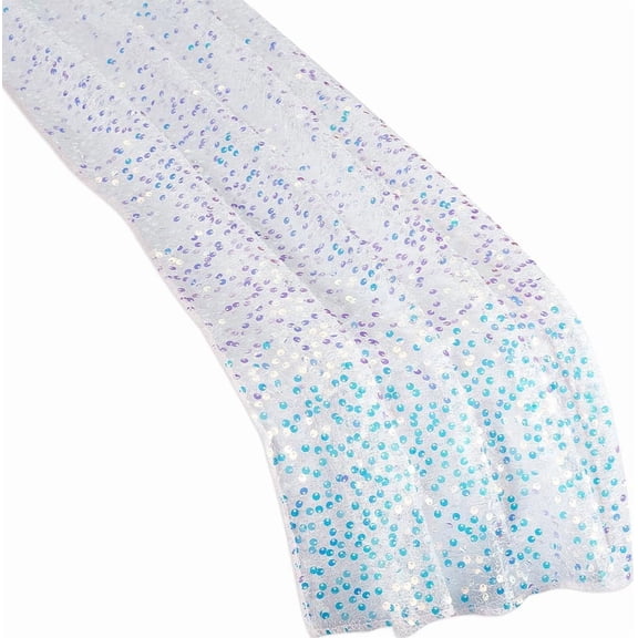 1pc Polyester Paillette Table Runner for Living Room Dining Table Cloth Lavender Blush 1830x400~420x0.5mm