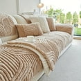 thumbnail image 1 of 1pc Polyester Plush Non-Slip Sofa Cover, Modern Luxury, Pet-Friendly, Breathable, Fashionable Home Decor, Suitable For Living Room, Bedroom, Office, Machine Washable, No Print, 1 of 9