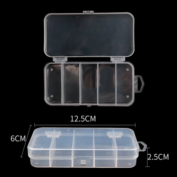 1pc Polypropylene(PP) Bead Storage Containers 12.5x6x2.5cm