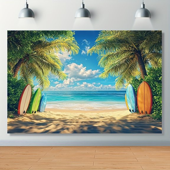 1pc, Popular Tapestry Surfboard Theme Machine Washable Polyester,Without Electricity Holiday Decorations Applies to Holiday Decor