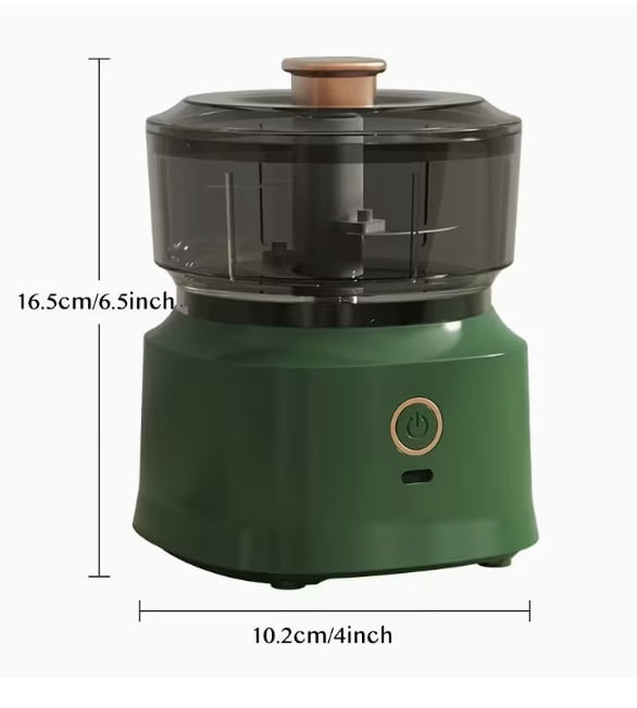 1pc Portable Electric Garlic Chopper with Stainless Steel Blades - Compact Meat Grinder, USB Powered, Mini Vegetable Slicer, 11.83oz Food Processor for Nuts, Peppers, Onions, Meat, and Spices
